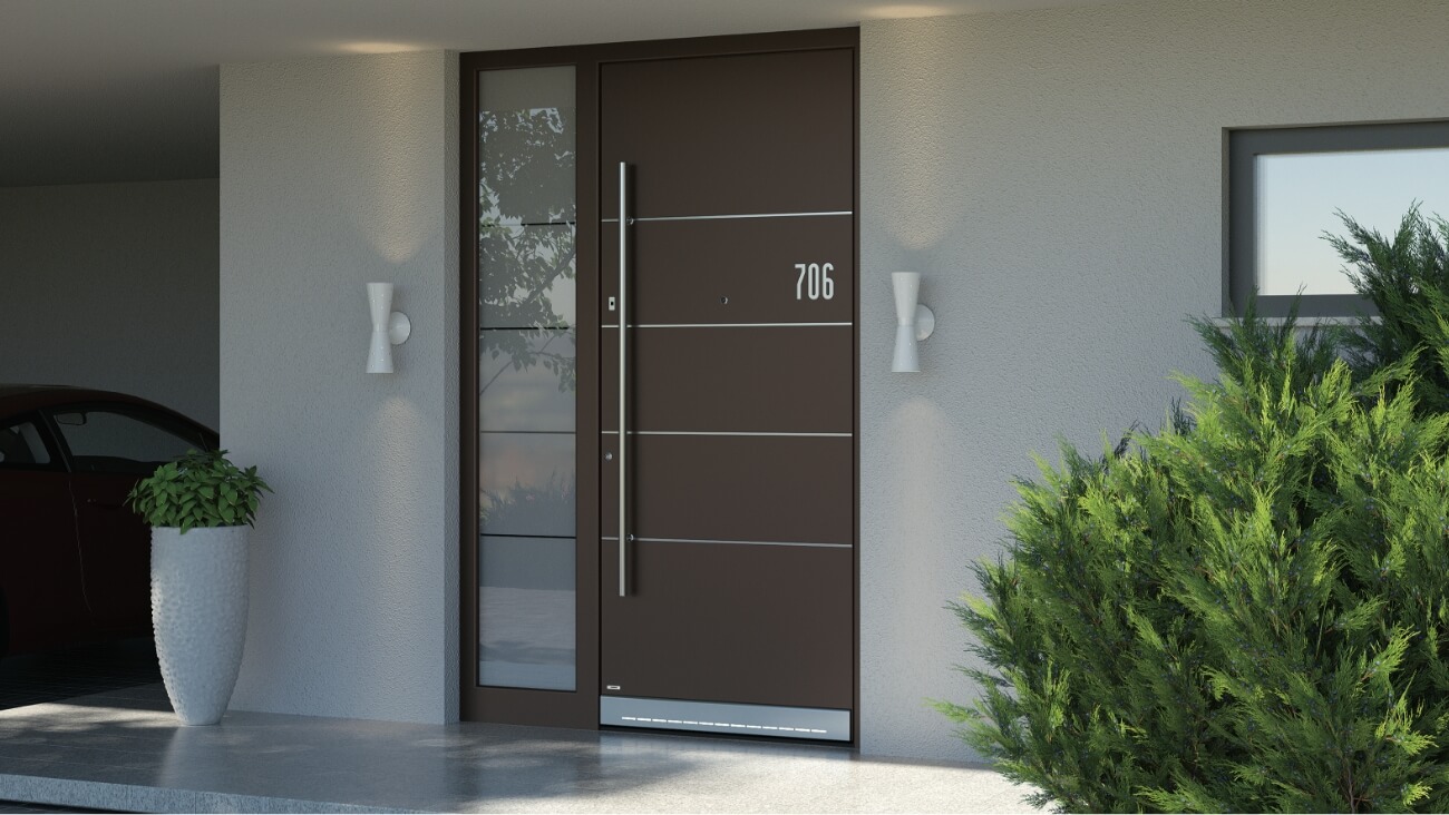 Classically designed wooden doors