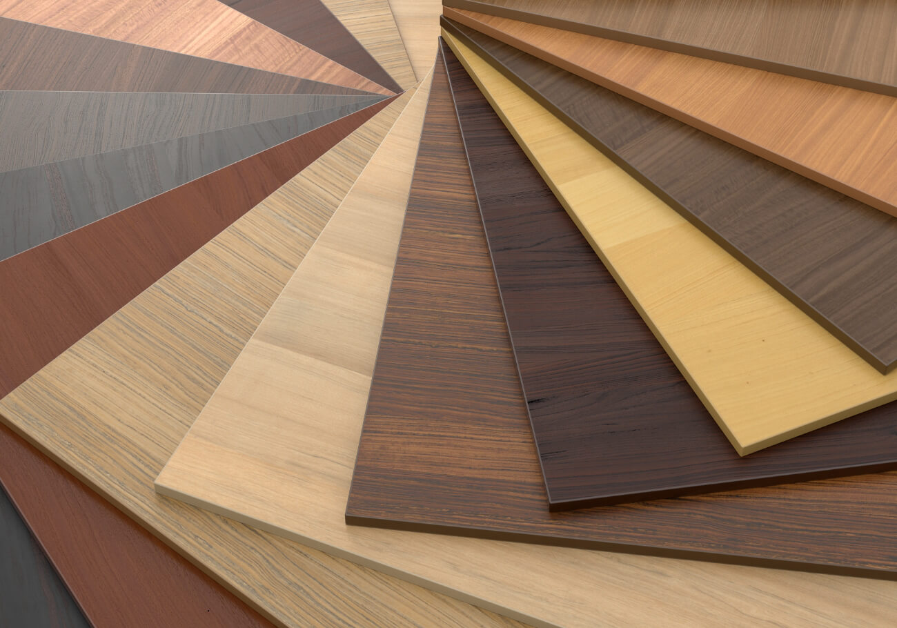 Wood in different shades and types